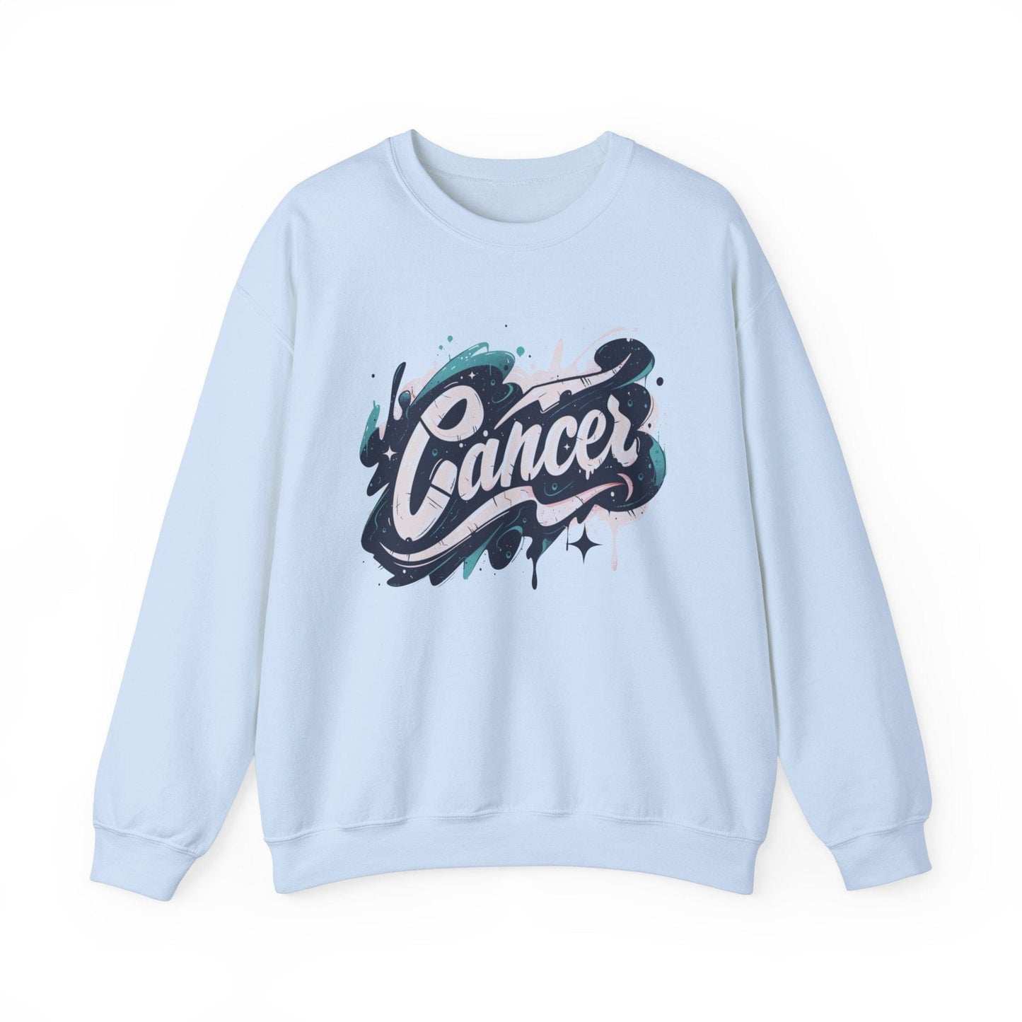 Sweatshirt S / Light Blue Cosmic Splash Cancer Sweater: Orbit of Emotion