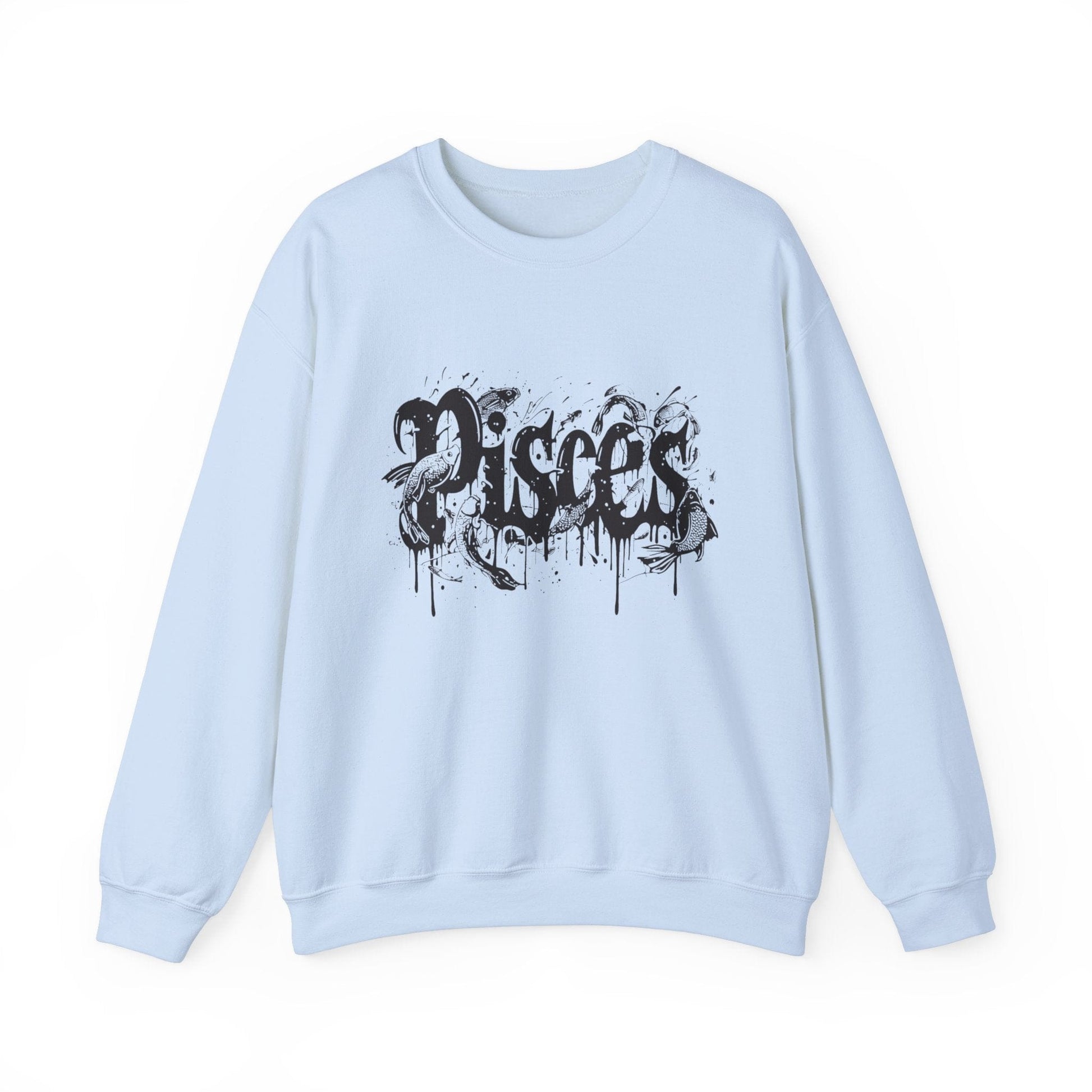 Sweatshirt S / Light Blue Deep Dive Pisces Sweater: Embrace the Creative Flow