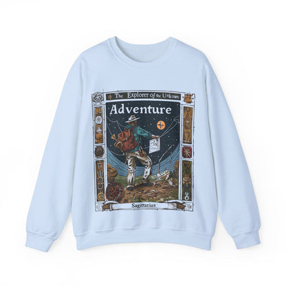 Sweatshirt S / Light Blue Explorer of the Unknown Soft Sagittarius Sweater