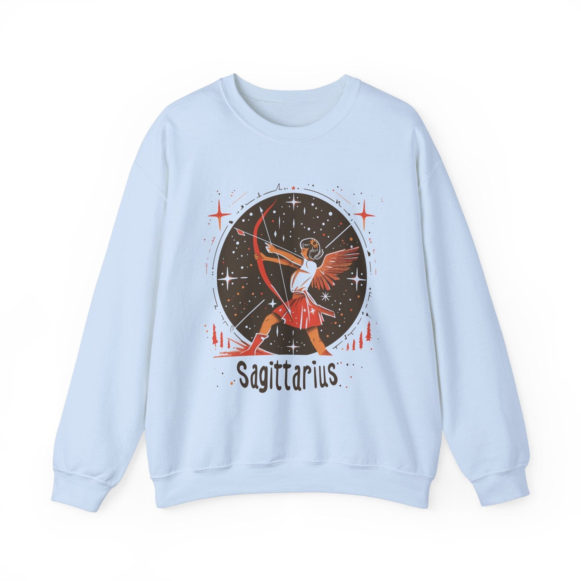 Sweatshirt S / Light Blue Galactic Archer Sagittarius Sweater: Adventure Awaits in the Stars