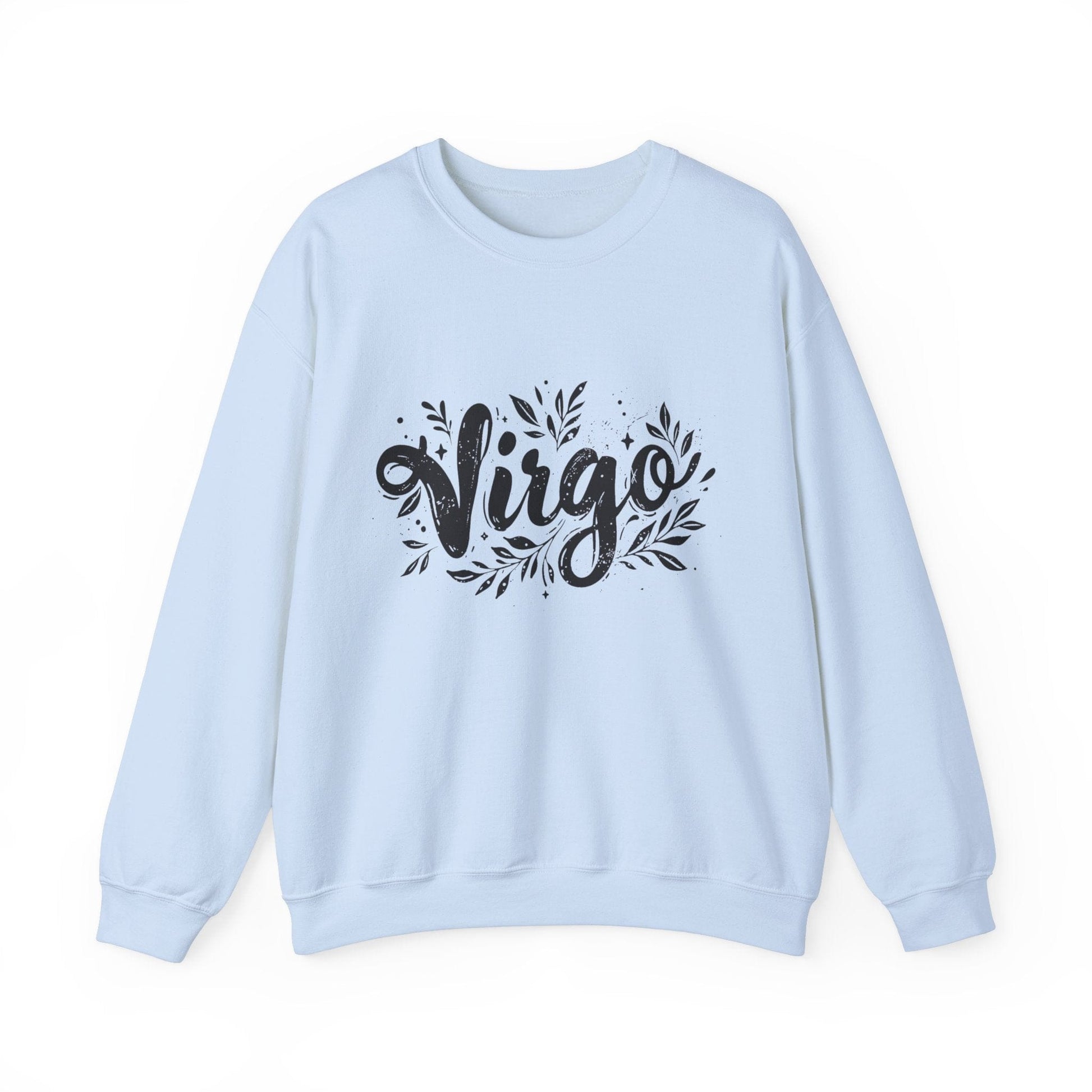 Sweatshirt S / Light Blue Ink Splattered Virtue Virgo Sweater: Creatively Crafted