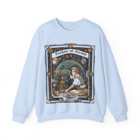 Sweatshirt S / Light Blue Seeker of Secrets Soft Sagittarius Sweater