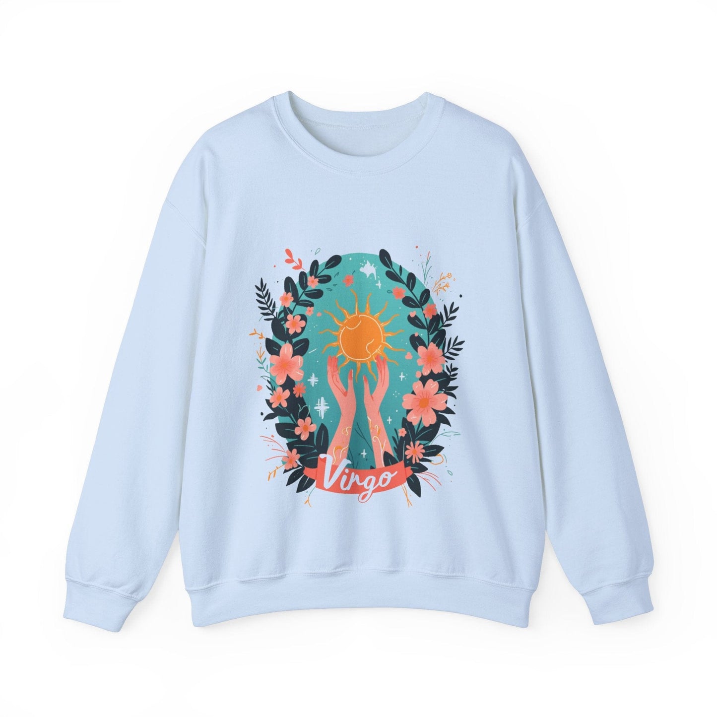 Sweatshirt S / Light Blue Virgo Vitality Sweater: Nurturing Warmth