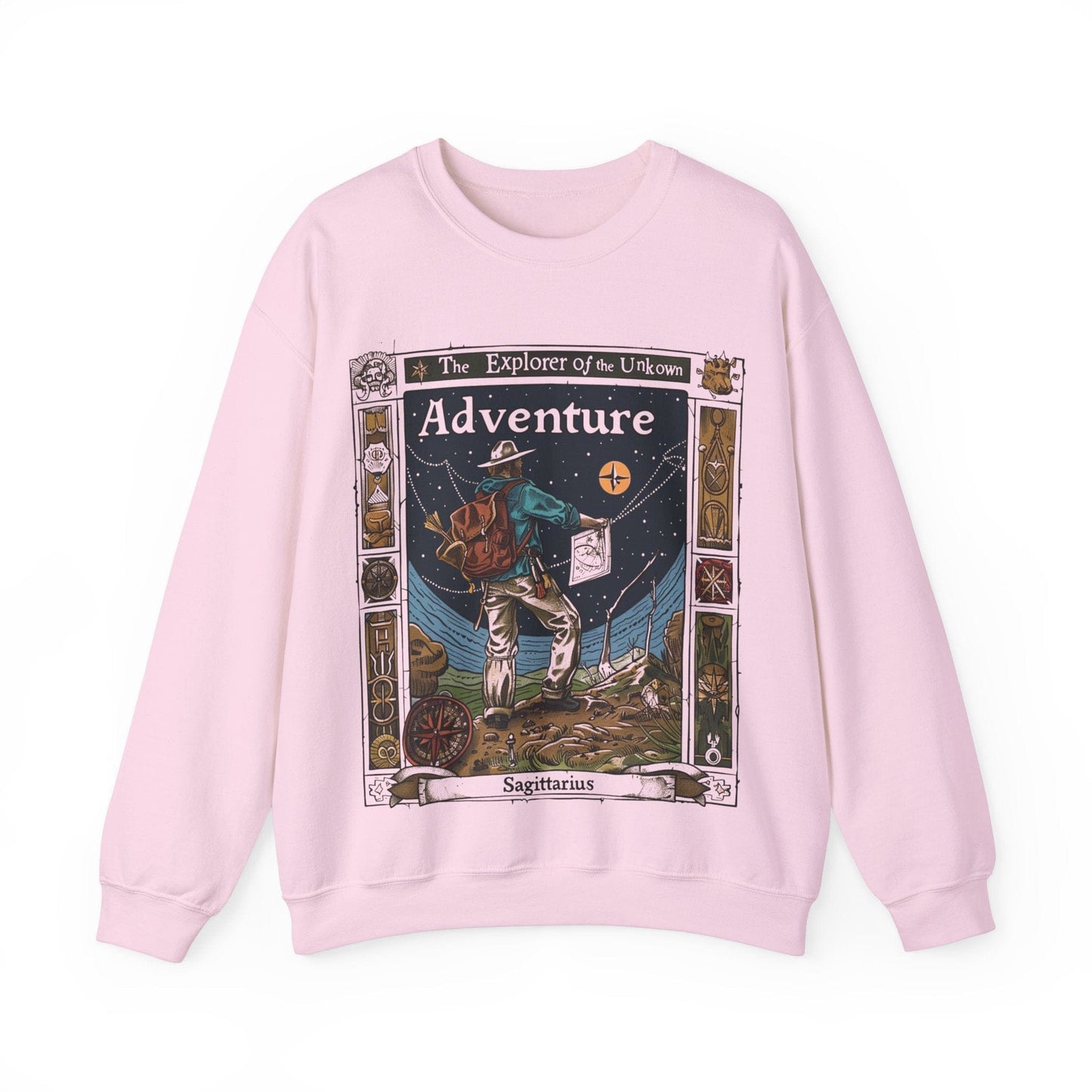 Sweatshirt S / Light Pink Explorer of the Unknown Soft Sagittarius Sweater