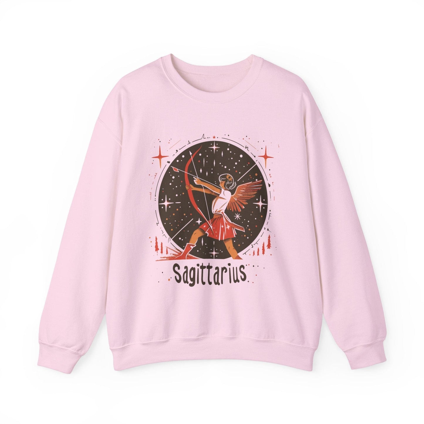 Sweatshirt S / Light Pink Galactic Archer Sagittarius Sweater: Adventure Awaits in the Stars