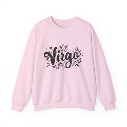 Sweatshirt S / Light Pink Ink Splattered Virtue Virgo Sweater: Creatively Crafted