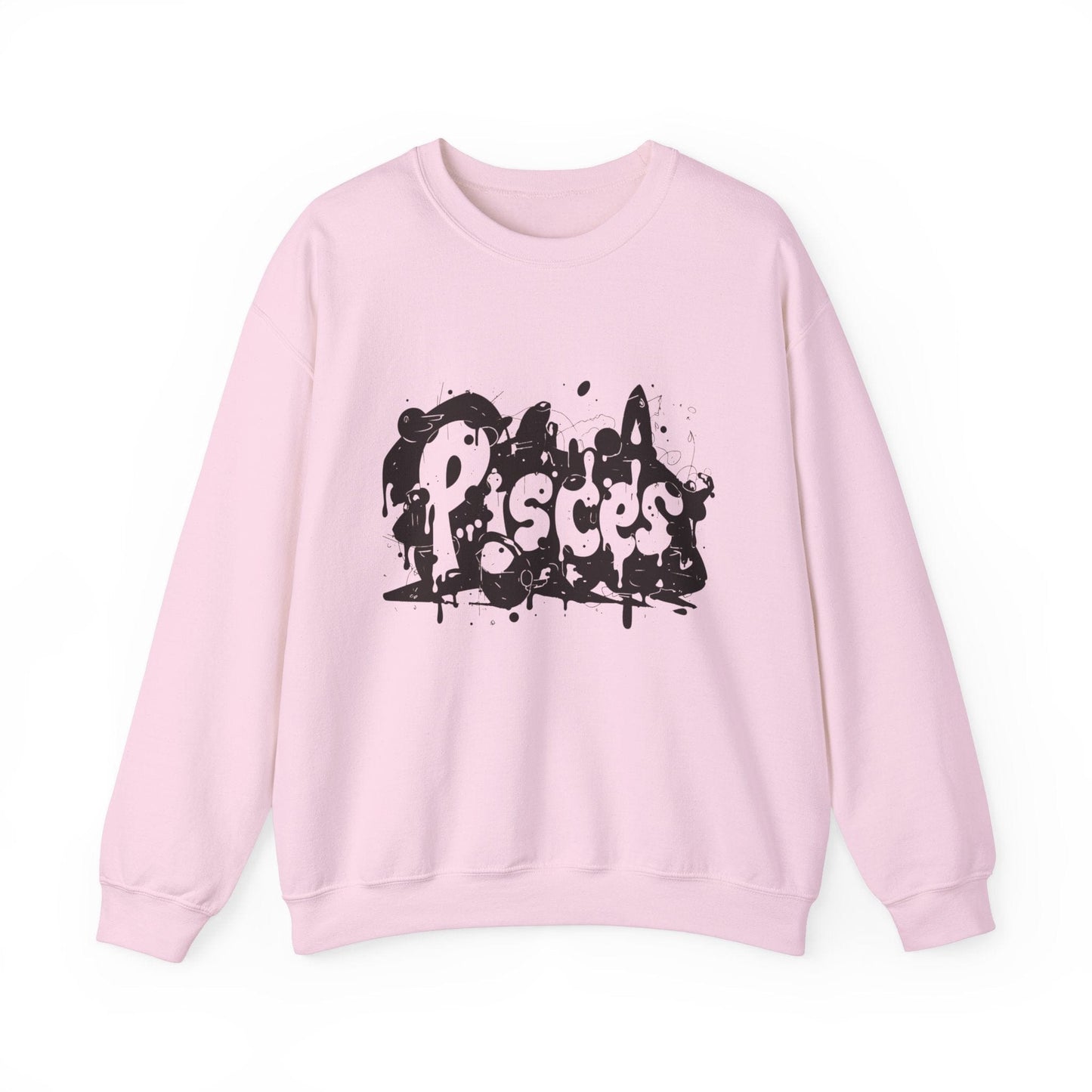 Sweatshirt S / Light Pink Piscean Inkflow Pisces Sweater: Serene Depths