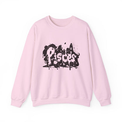 Sweatshirt S / Light Pink Piscean Inkflow Pisces Sweater: Serene Depths