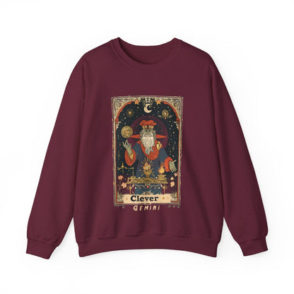 Sweatshirt S / Maroon Clever Gemini Sweater