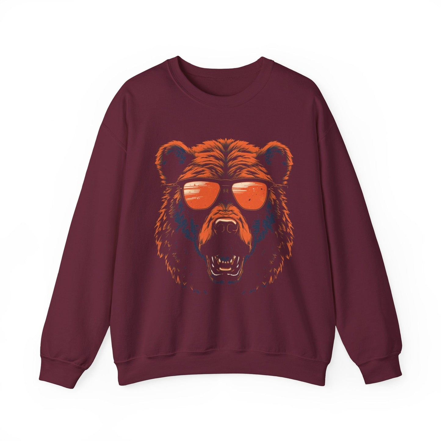 Sweatshirt S / Maroon Cool Bear Vintage Sweatshirt