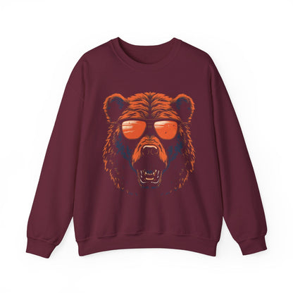 Sweatshirt S / Maroon Cool Bear Vintage Sweatshirt