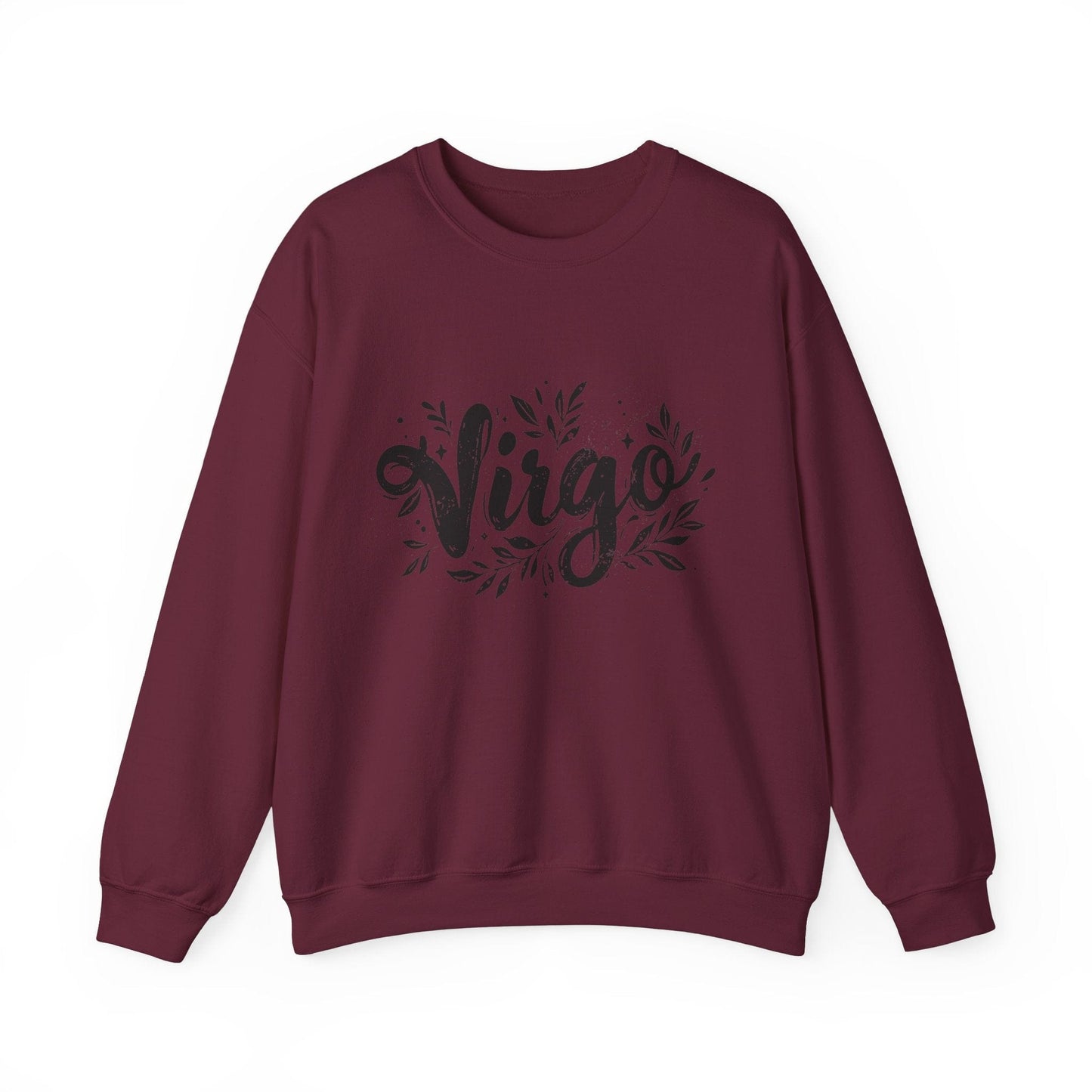 Sweatshirt S / Maroon Ink Splattered Virtue Virgo Sweater: Creatively Crafted