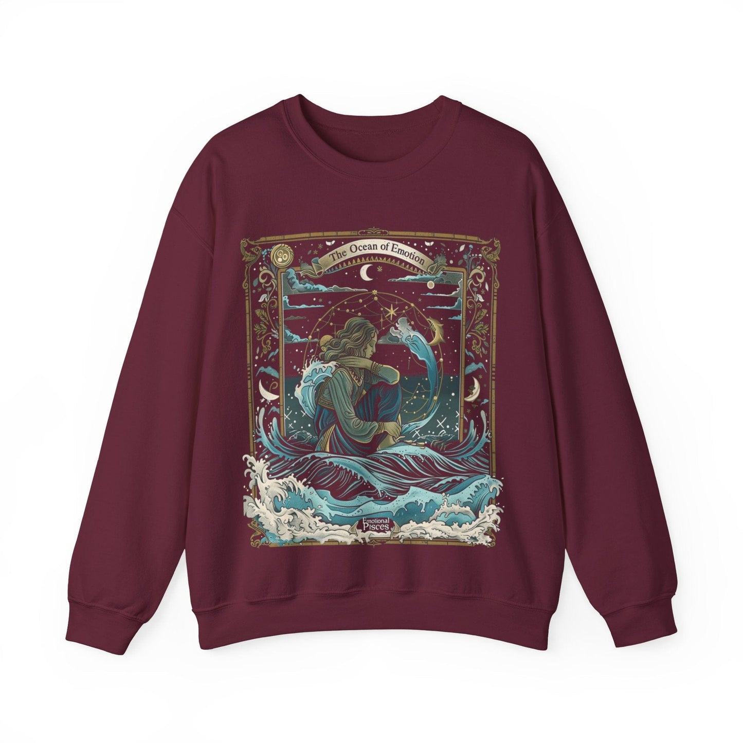 Sweatshirt S / Maroon Ocean of Emotion Soft Pisces Sweater
