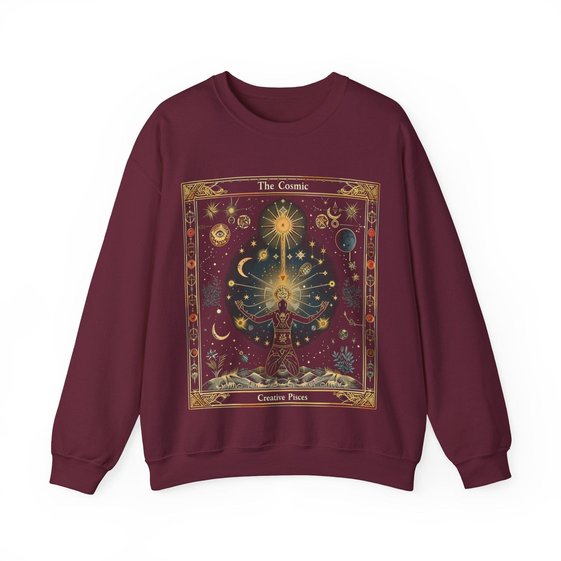 Sweatshirt S / Maroon The Cosmic Creative Soft Pisces Sweater