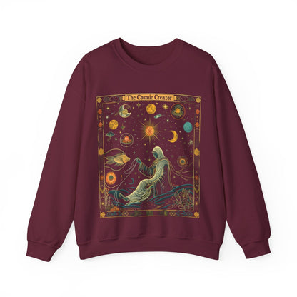 Sweatshirt S / Maroon The Cosmic Creator Soft Pisces Sweater