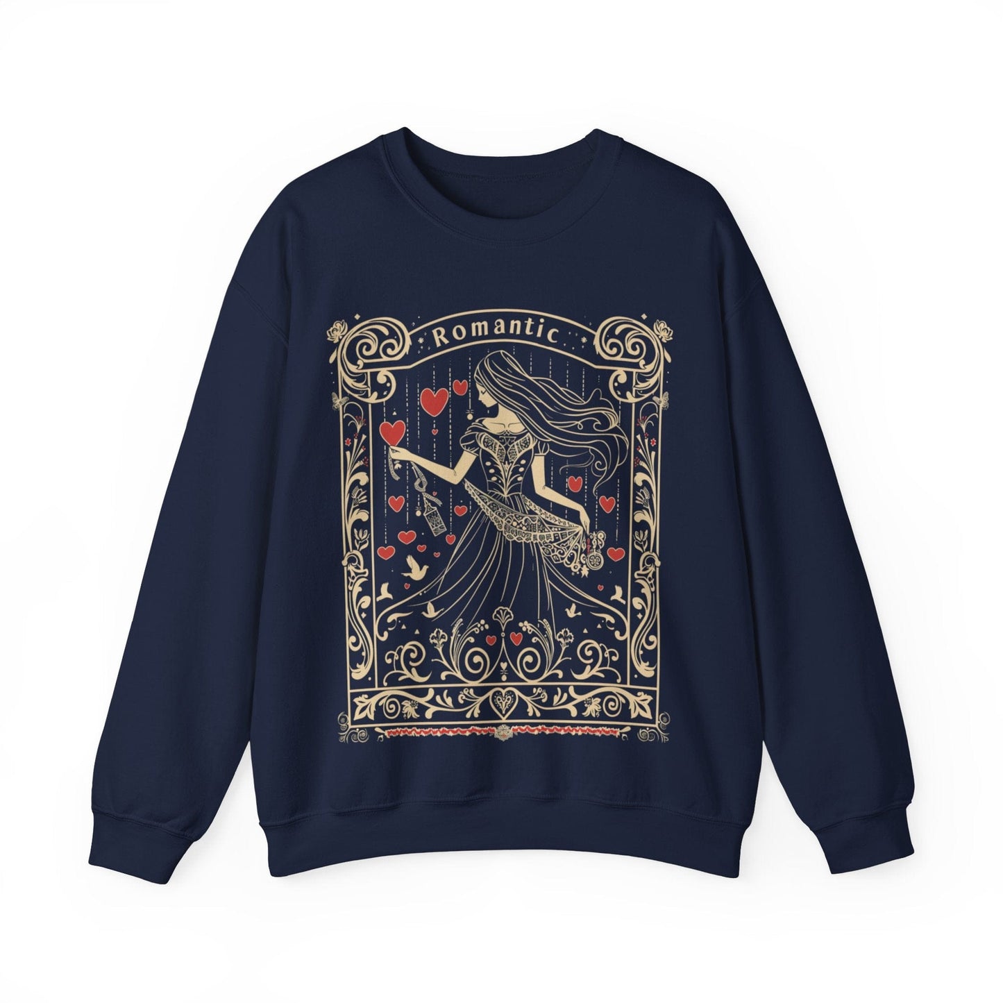 Sweatshirt S / Navy "Amour of the Scales" Libra Romantic Sweater: Cozy in Love