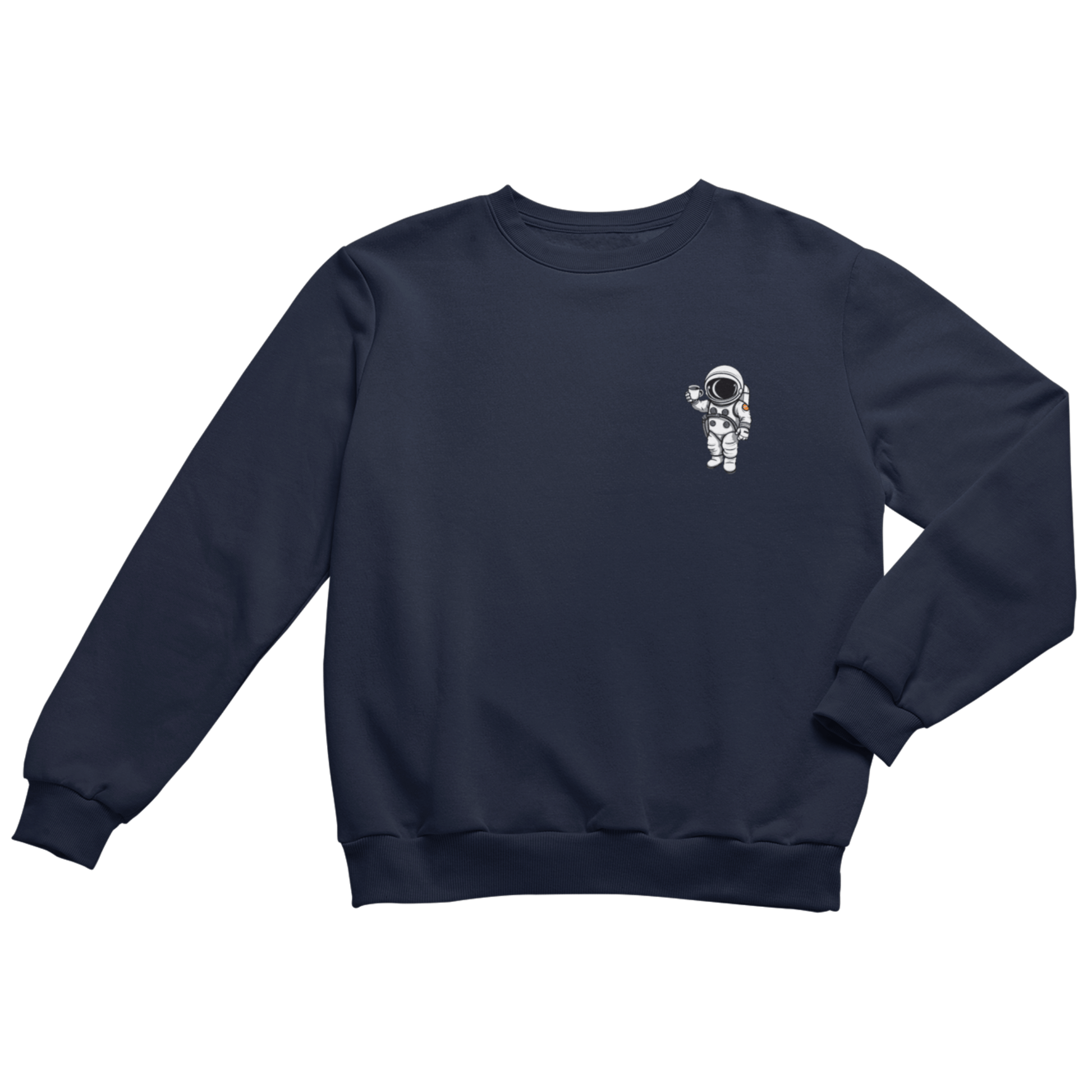 Sweatshirt S / Navy Astro Coffee T-Shirt Crewneck Sweatshirt