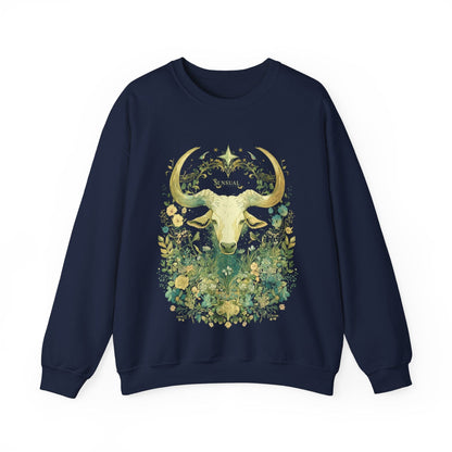 Sweatshirt S / Navy Astrological Blossom: Taurus Garden Sweater