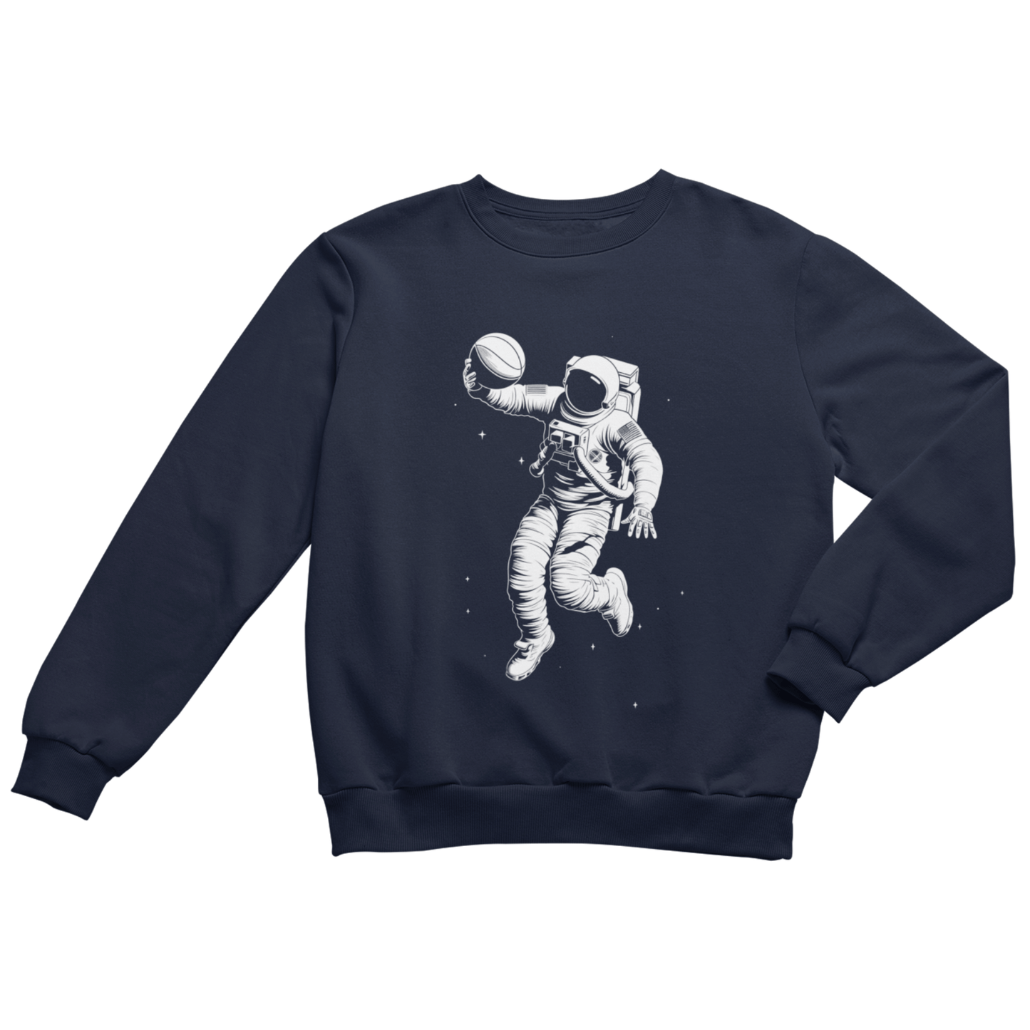 Sweatshirt S / Navy Astronaut Basketball Crewneck Sweatshirt