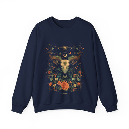 Sweatshirt S / Navy Blossoming Taurus: The Astrological Garden Sweater