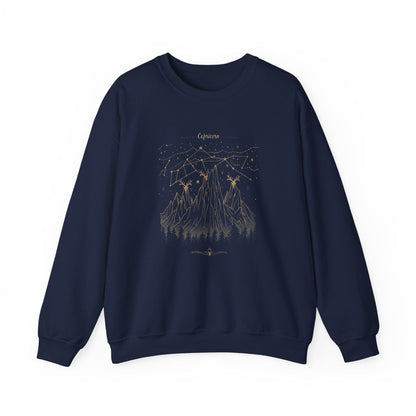 Sweatshirt S / Navy Capricorn Celestial Summit Sweater: Stellar Ascent