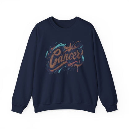 Sweatshirt S / Navy Cosmic Splash Cancer Sweater: Orbit of Emotion