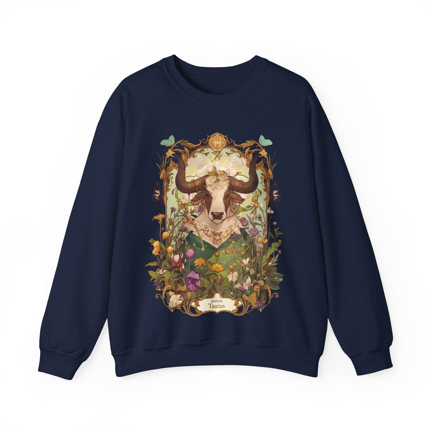 Sweatshirt S / Navy Garden of Taurus: Astrology in Bloom Sweater