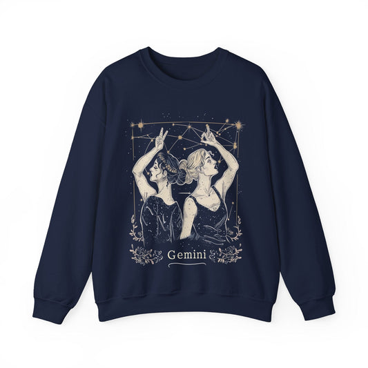 Sweatshirt S / Navy Gemini Air Whisper Soft Sweater: Dual Shine for the Twin Sign