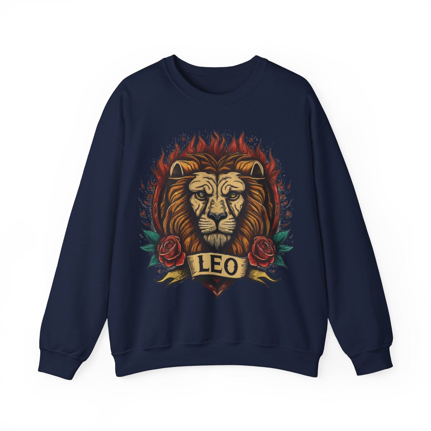 Sweatshirt S / Navy Heart of the Leo Soft Crewneck Sweatshirt