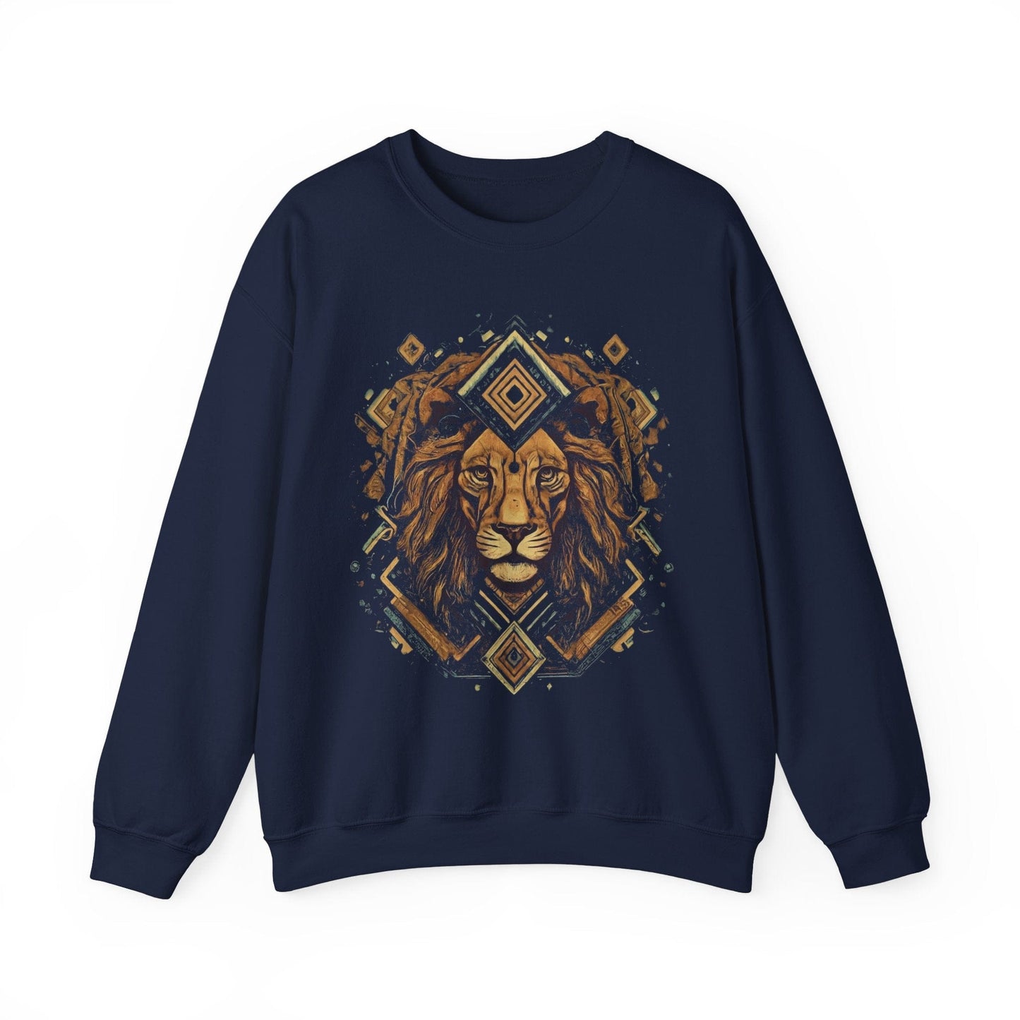 Sweatshirt S / Navy Neo-traditional Leo Soft Crewneck Sweatshirt