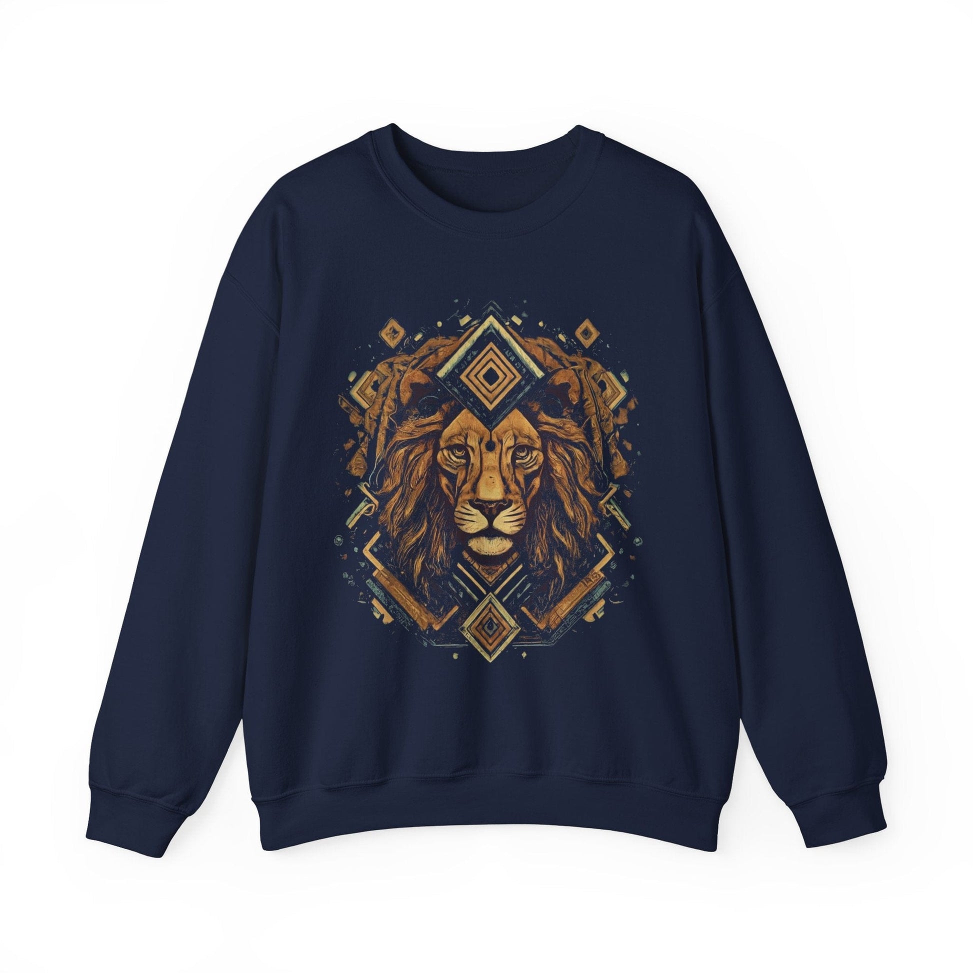 Sweatshirt S / Navy Neo-traditional Leo Soft Crewneck Sweatshirt