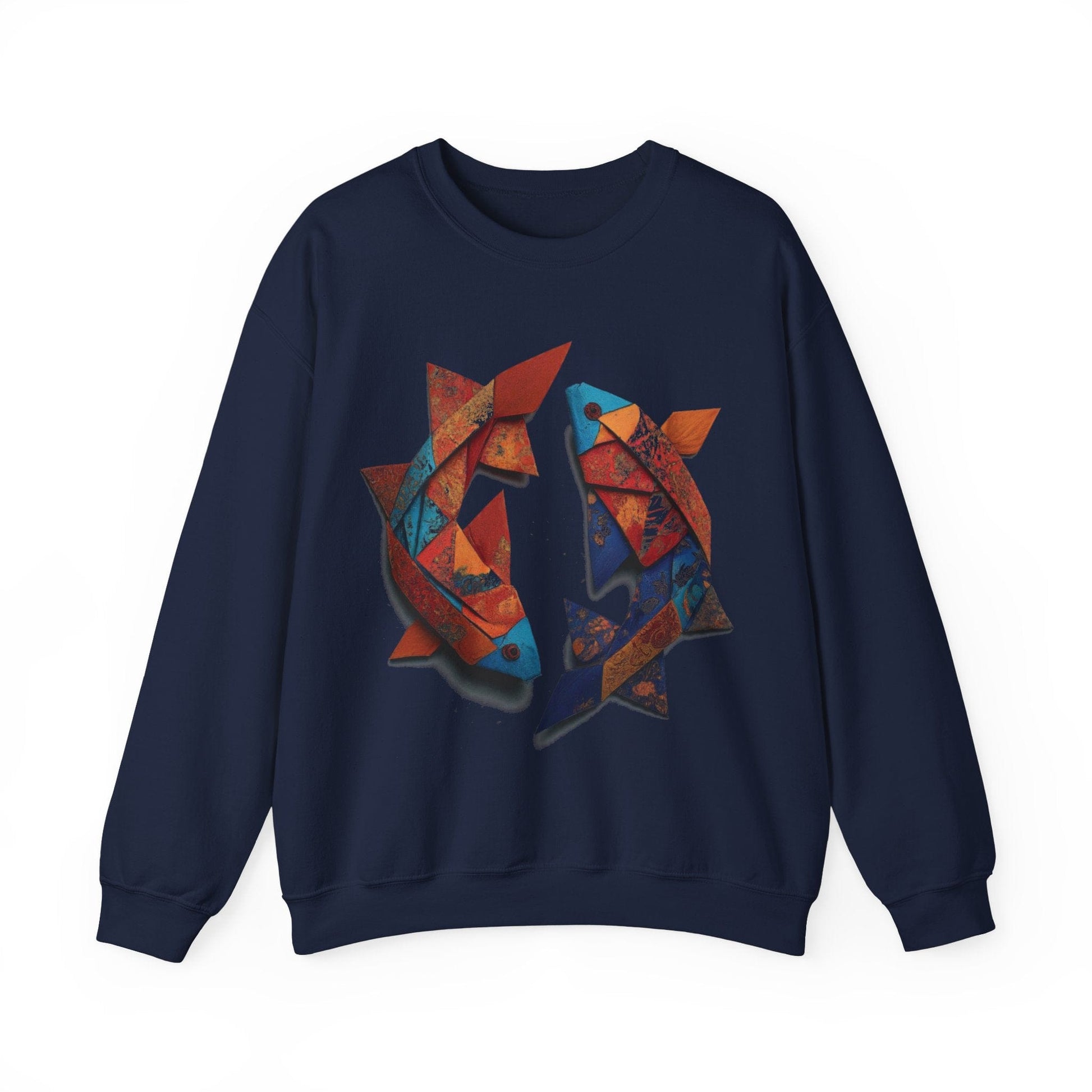 Sweatshirt S / Navy Origami Pisces Soft Sweater