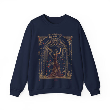 Sweatshirt S / Navy "Scales of Affection" Libra Romantic Sweater: Enchant in Comfort