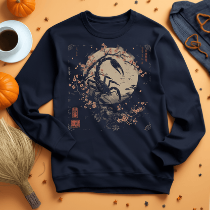 Sweatshirt S / Navy Scorpio's Night Sky Extra Soft Sweater: Japanese Art in Premium Cotton Blend