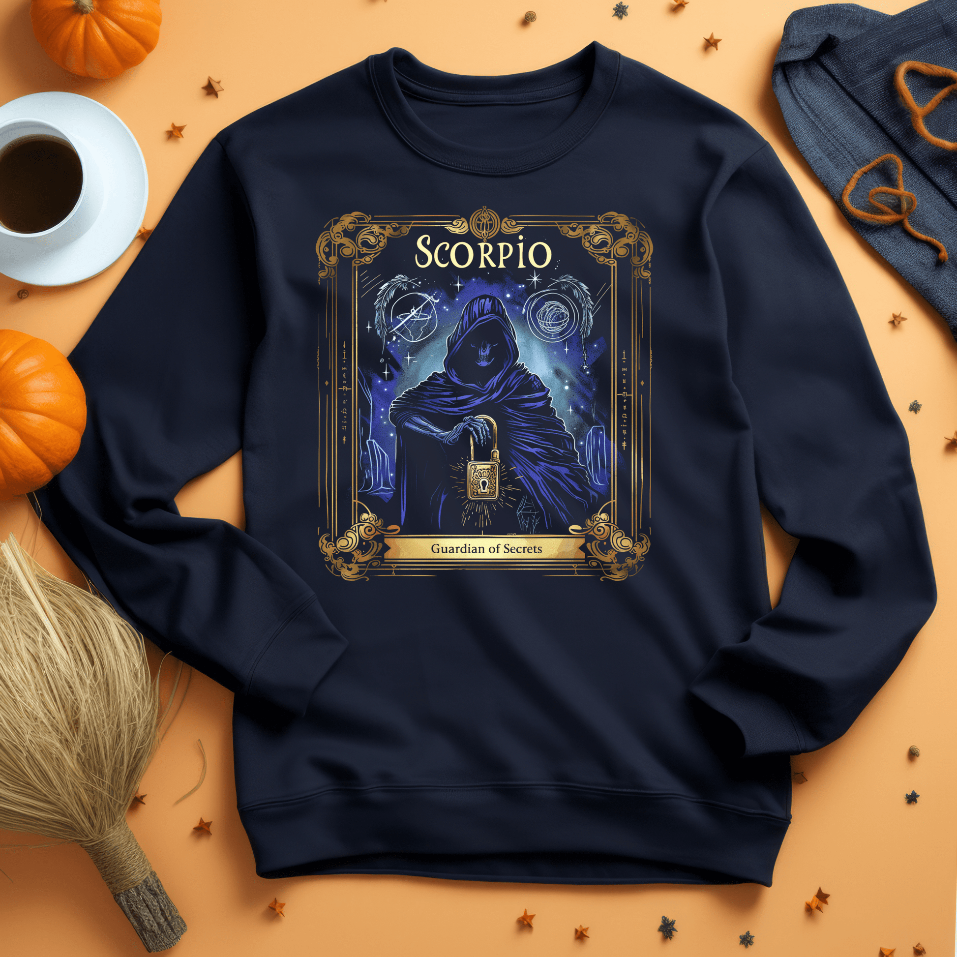 Sweatshirt S / Navy Scorpio The Guardian of Secrets Extra Soft Sweater