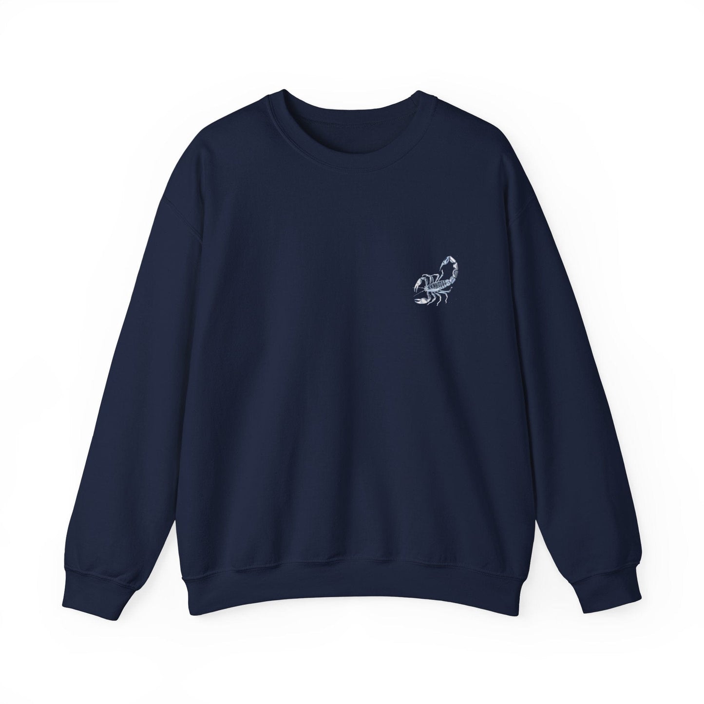 Sweatshirt S / Navy Scorpio Warrior Extra Soft Sweater: Bold Zodiac Symbolism for the Fearless