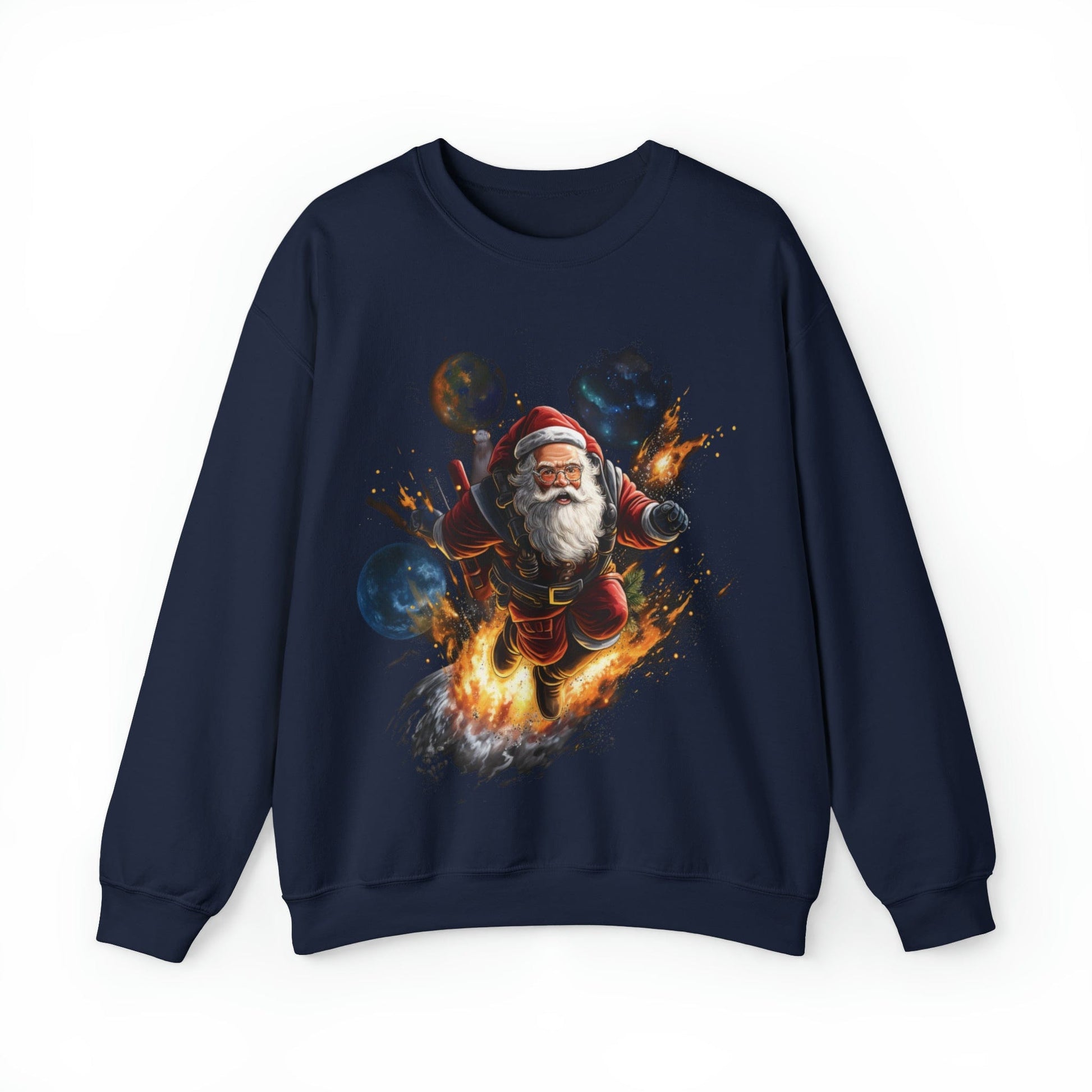 Sweatshirt S / Navy Space Santa Ugly Sweater