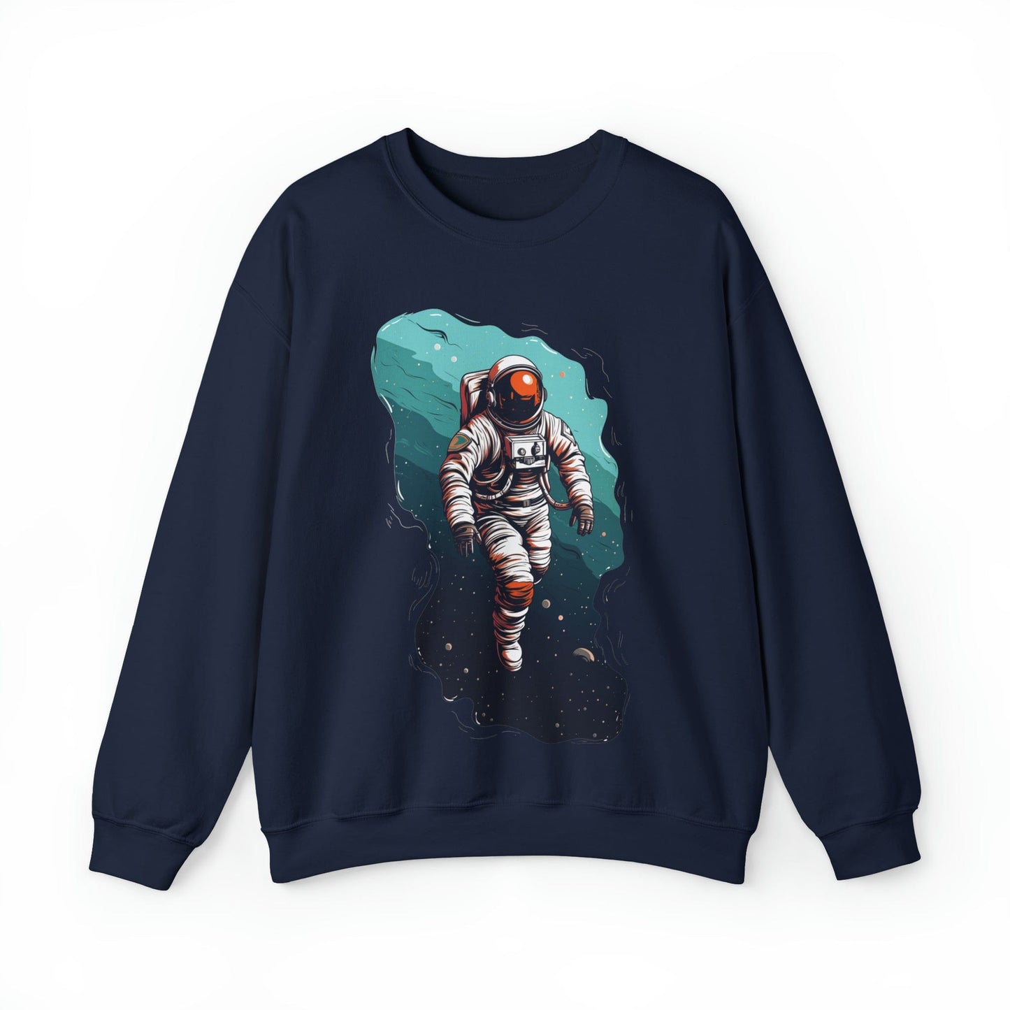 Sweatshirt S / Navy Spacewalker: Astronaut in Stellar Serenity Sweater