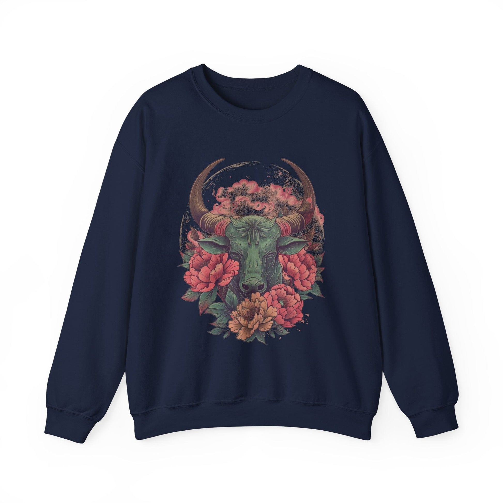 Sweatshirt S / Navy Taurus Floral Majesty Sweater