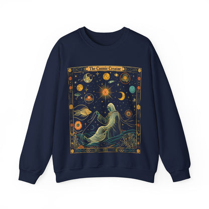 Sweatshirt S / Navy The Cosmic Creator Soft Pisces Sweater