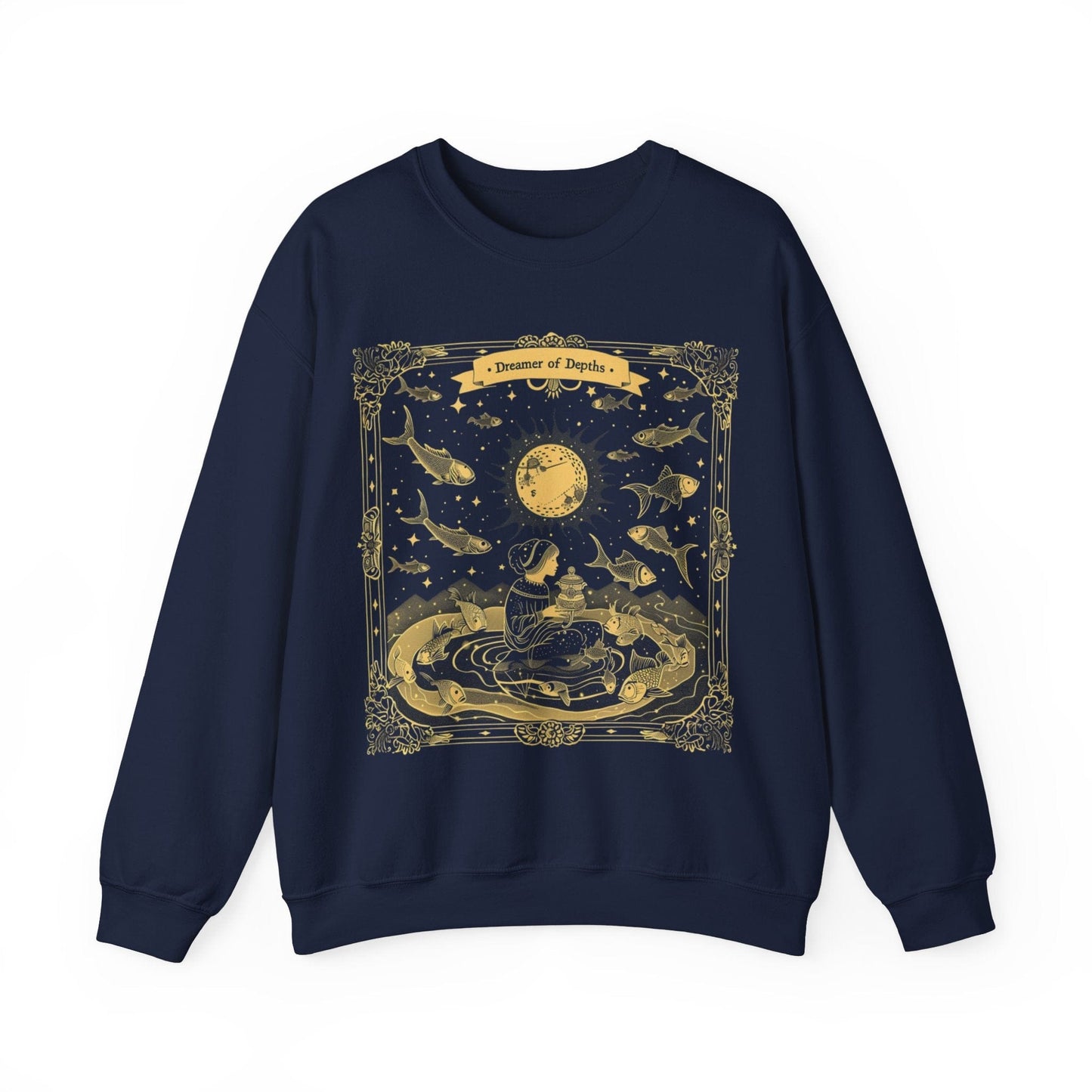 Sweatshirt S / Navy The Dreamer of the Depths Soft Pisces Sweater