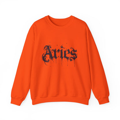 Sweatshirt S / Orange Astro Splash Aries Soft Sweater: Embrace Your Fire