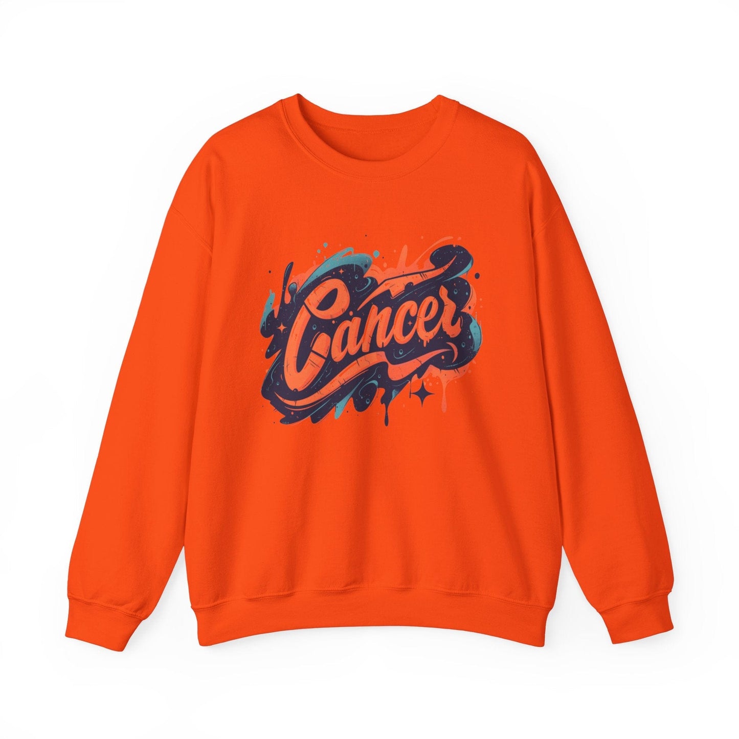 Sweatshirt S / Orange Cosmic Splash Cancer Sweater: Orbit of Emotion