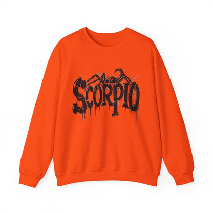 Sweatshirt S / Orange Sting of Mystery Scorpio Sweater: Embrace the Darkness