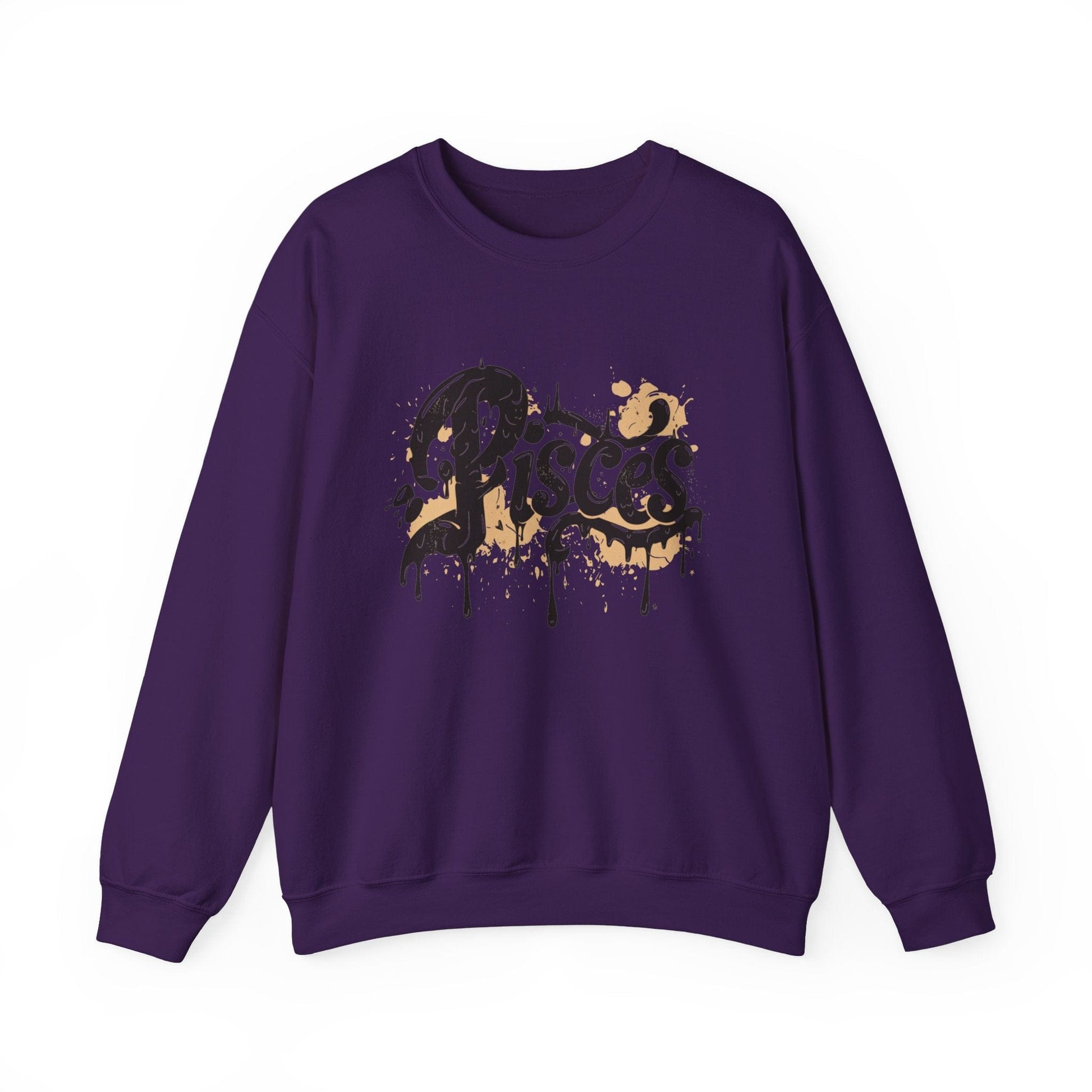 Sweatshirt S / Purple Celestial Drift Pisces Sweater: Drift Through the Cosmos
