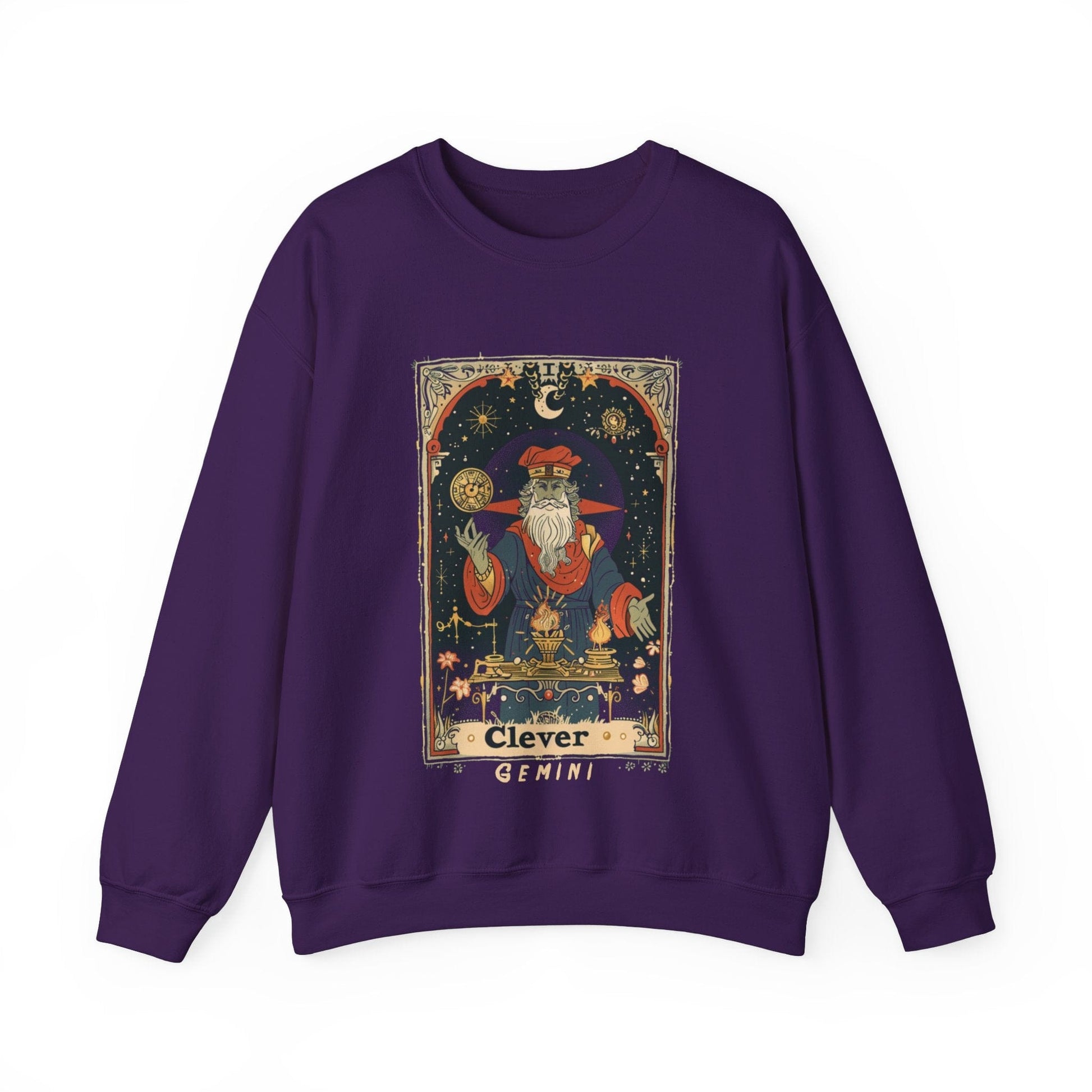 Sweatshirt S / Purple Clever Gemini Sweater