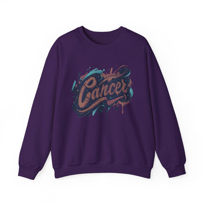 Sweatshirt S / Purple Cosmic Splash Cancer Sweater: Orbit of Emotion