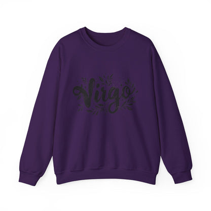 Sweatshirt S / Purple Ink Splattered Virtue Virgo Sweater: Creatively Crafted