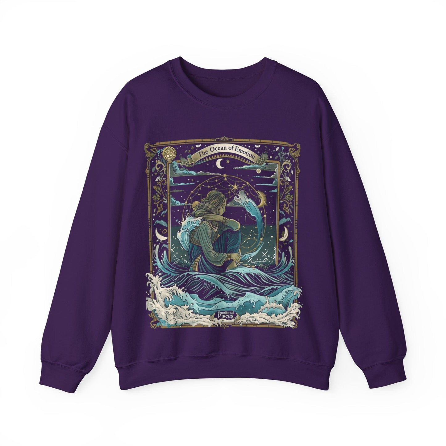 Sweatshirt S / Purple Ocean of Emotion Soft Pisces Sweater