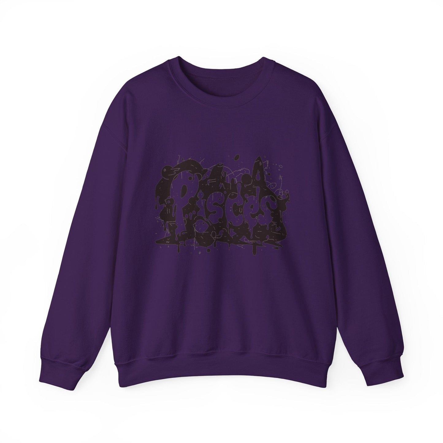 Sweatshirt S / Purple Piscean Inkflow Pisces Sweater: Serene Depths